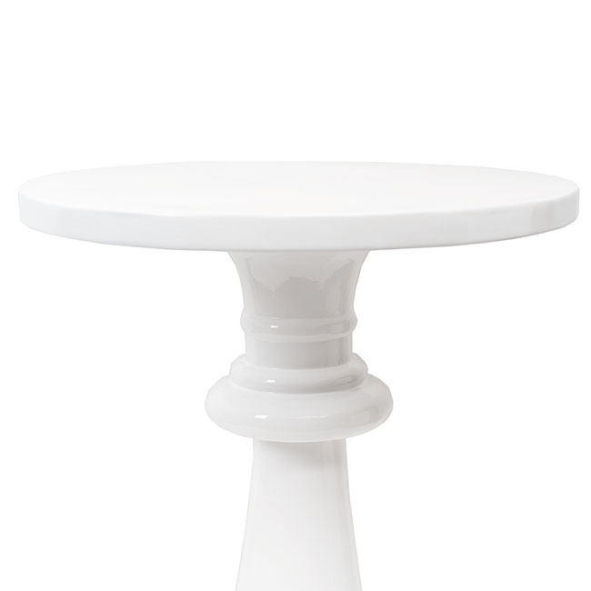 Fibreglass Pedestal Gloss White (50cmDx60cmH)