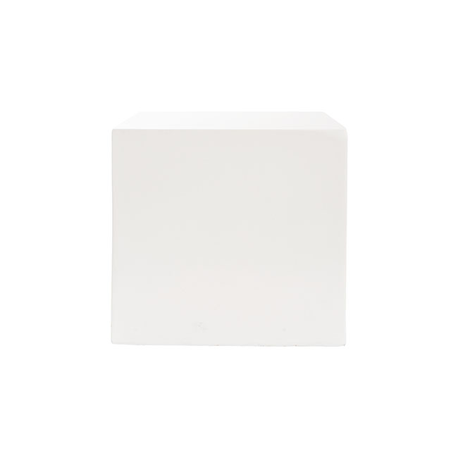 Fibreglass Plinth Square Gloss White (28x28x28cmH)
