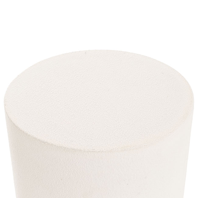 Fibreglass Plinth Round Limestone White (30cmDx30cmH)