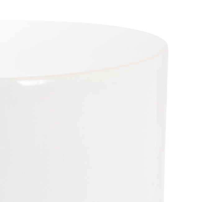 Fibreglass Plinth Round Gloss White (30cmDx30cmH)
