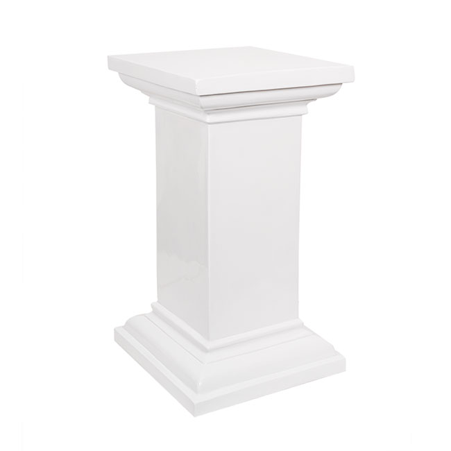 Fibreglass Square Pedestal Gloss White (46x46x83cmH)