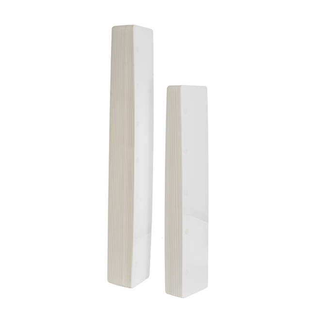 Elite Foldable Paper Plinth Set 2 White (31Dx70cmH & 90cmH)
