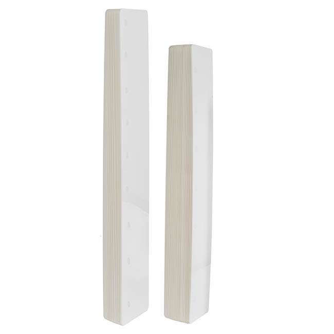 Elite Foldable Paper Plinth Set 2 White (32Dx90cmH & 100cmH)