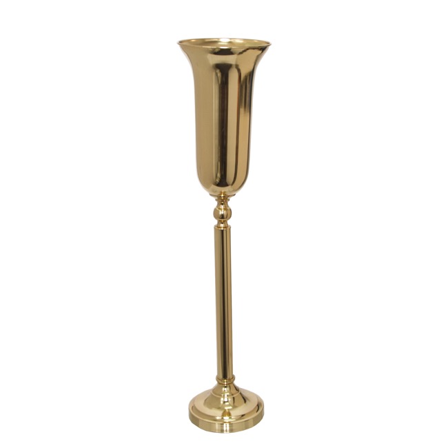 Metal Vase Tall Gold (21Dx91cmH)