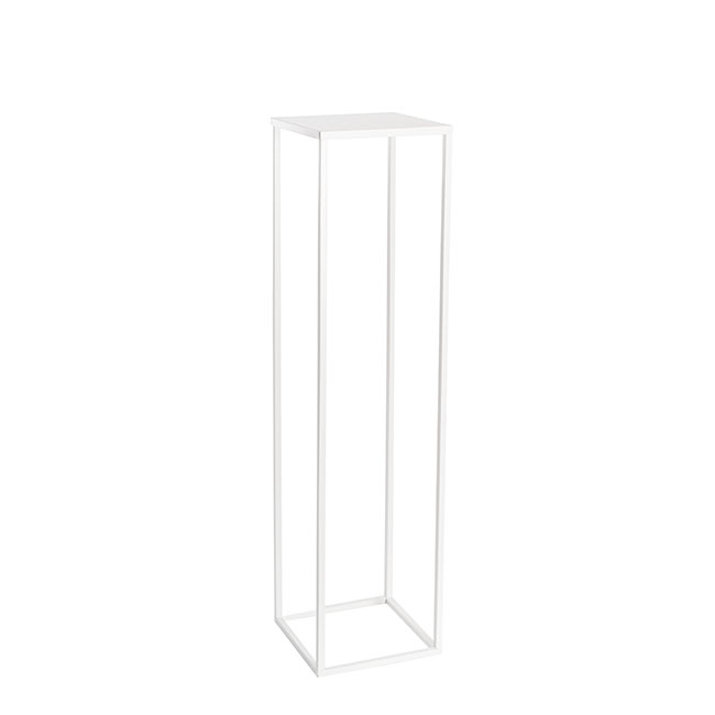 Metal Centrepiece Flower Table Stand White (20x20x80cmH)