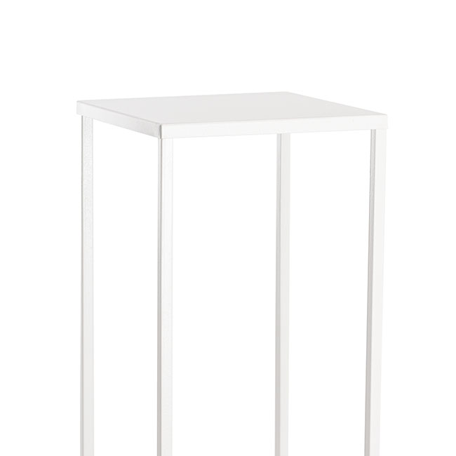 Metal Centrepiece Flower Table Stand White (20x20x80cmH)