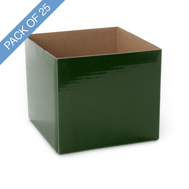 Mini Posy Box Pack 25 Hunter Green (13x12cmH)