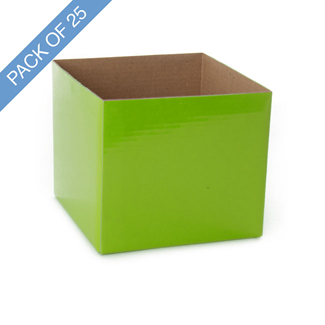 Mini Posy Box Pack 25 Lime Green (13x12cmH)