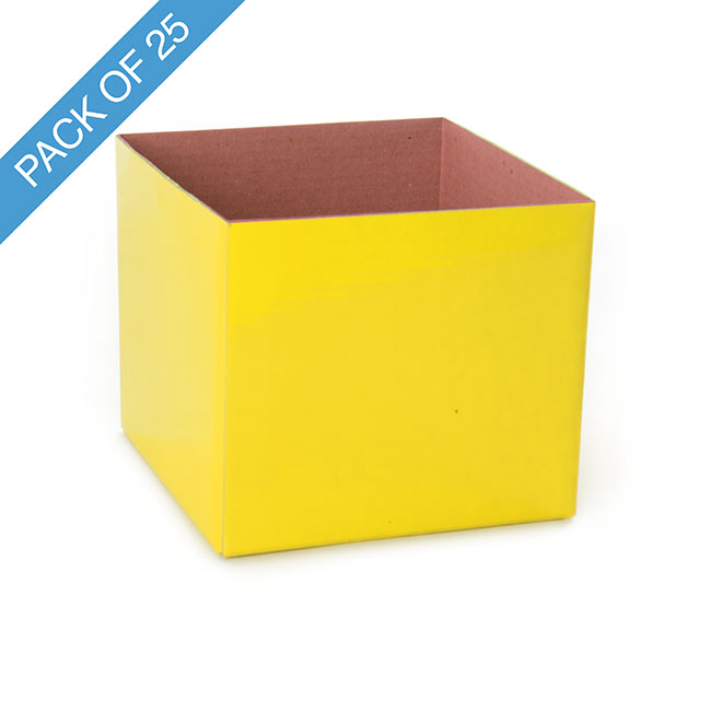 Mini Posy Box Pack 25 Yellow (13x12cmH)