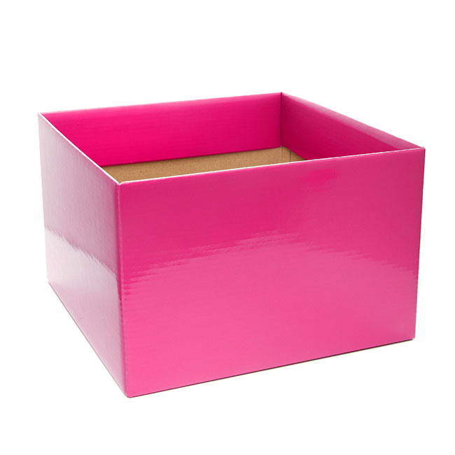 Posy Box Large with Flap Hot Pink (22x14cmH)