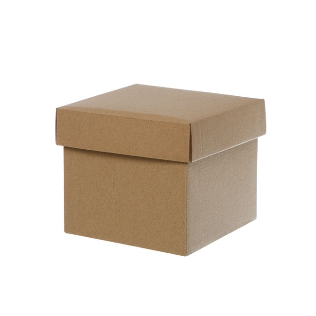 Gift Box with Lid Mini Flat Pack Matte Kraft (13x12cmH)