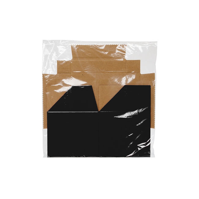 Gift Box with Lid Mini Flat Pack Gloss Black (13x12cmH)