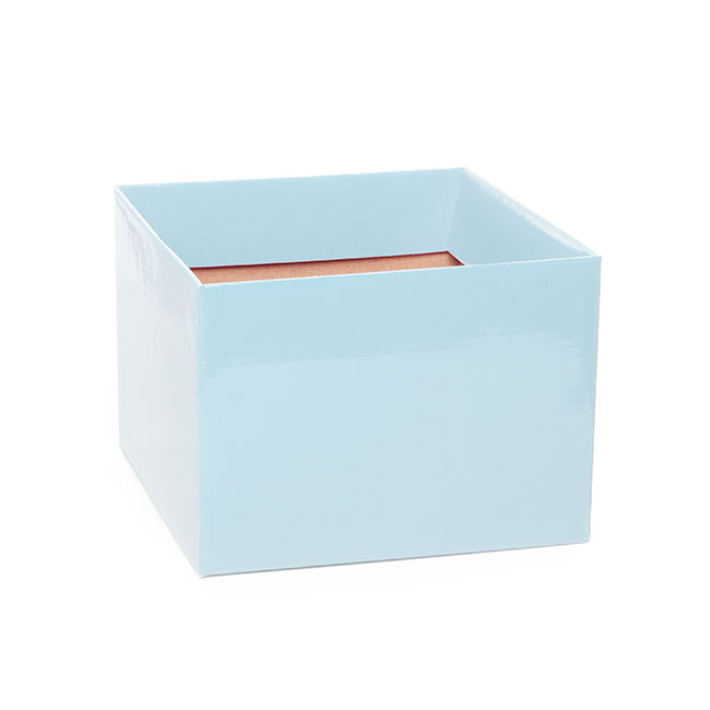 Posy Box Medium No.6 with Flap Baby Blue (16x16x12cmH)