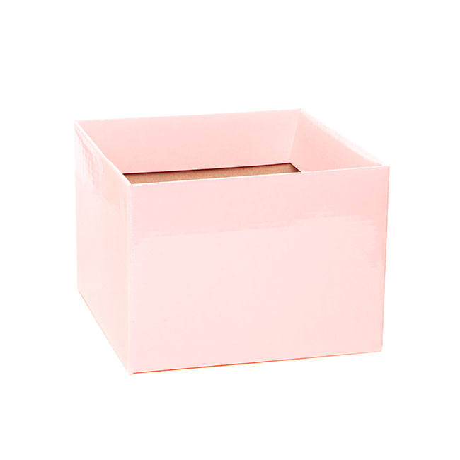 Posy Box Medium No.6 with Flap Baby Pink (16x16x12cmH)