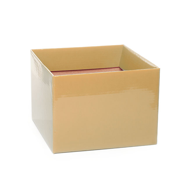 Posy Box Medium No.6 with Flap Gold (16x16x12cmH)