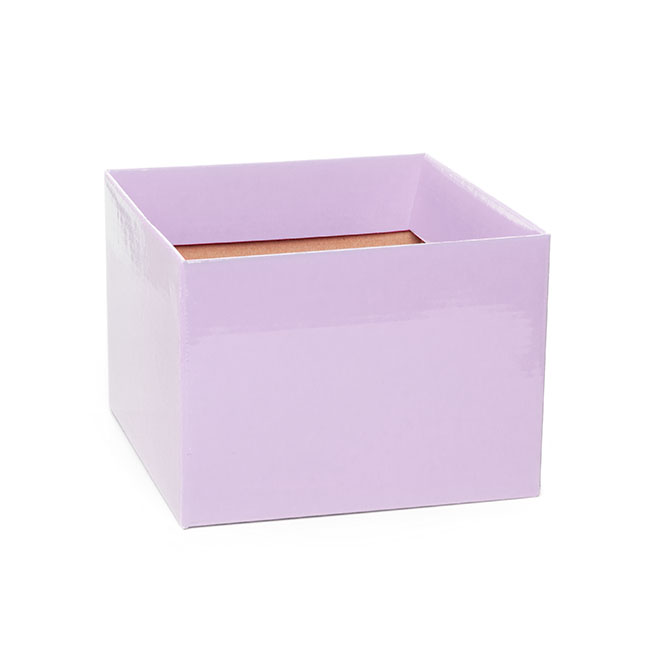 Posy Box Medium No.6 with Flap Lavender (16x16x12cmH)