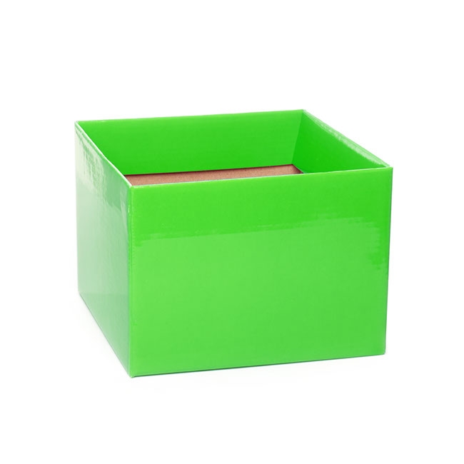 Posy Box Medium No.6 with Flap Lime (16x16x12cmH)