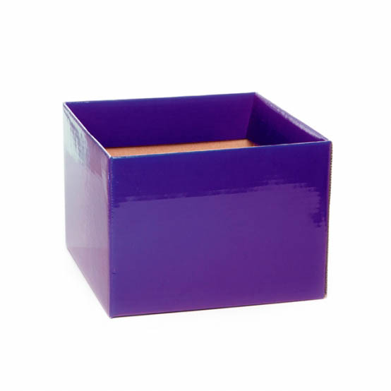 Posy Box Medium No.6 with Flap Violet (16x16x12cmH)