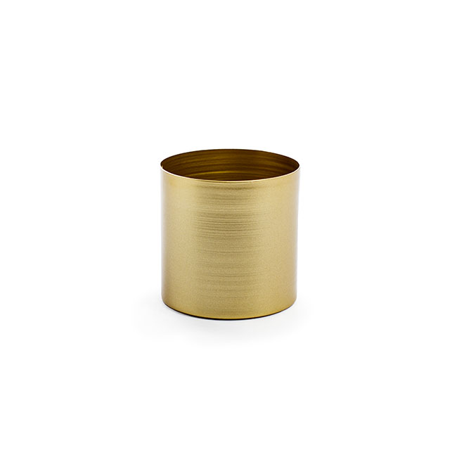 Metal Pot Round Brass Gold (10x10cmH)