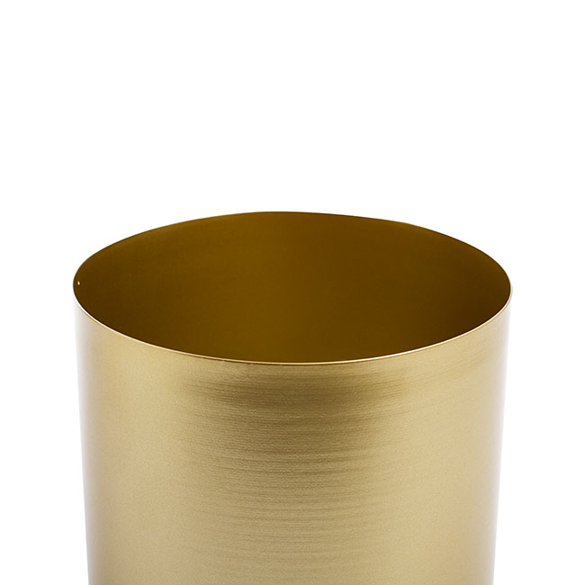 Metal Pot Round Brass Gold (18x16cmH)