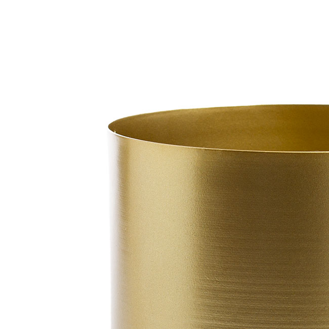 Metal Pot Round Brass Gold (18x16cmH)