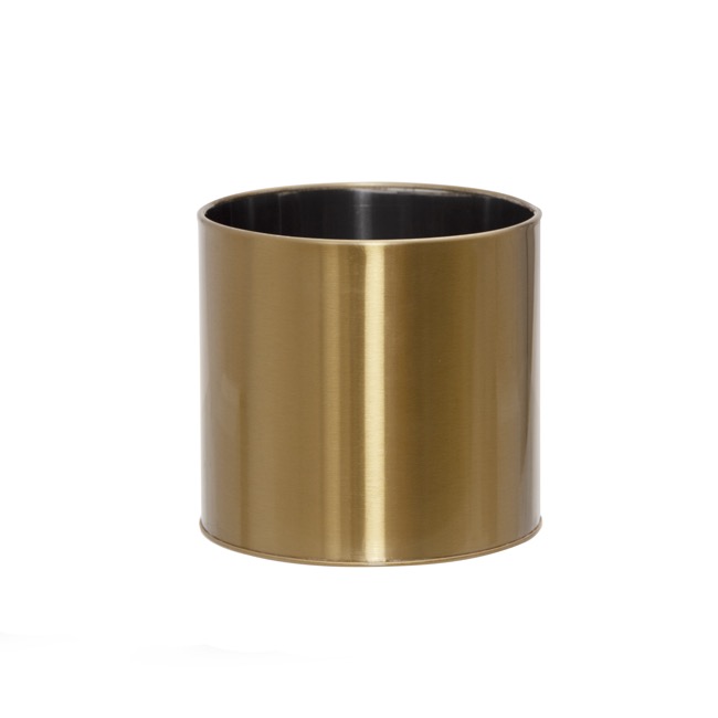 Metal Plant and Arrangement Pot Brass Gold (16x15cmH)