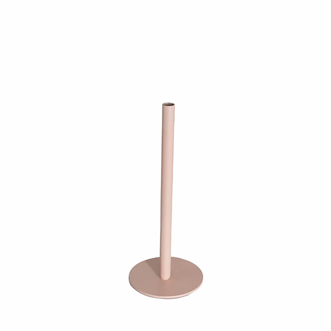 Single Metal Tube Vase Soft Pink (8cmDx18cmH)