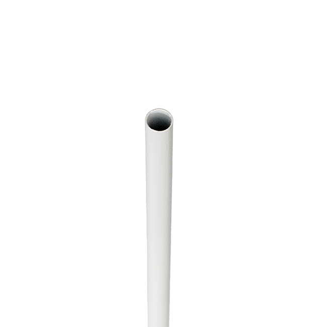 Tall Single Metal Tube Vase White (15x9x50cmH)