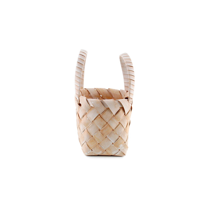 Nordic Woven Basket Planter White Wash (16x13x14cmH)