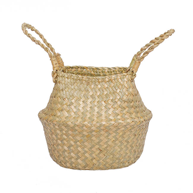 Tonga Seagrass Planter Basket Natural  (23Dx20cmH)