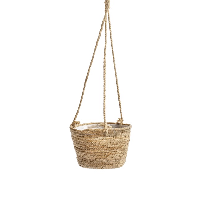 Maya Grass hanging Basket Round Natural (20Dx14cmHx66TH)