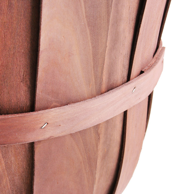Woven Barrel Hamper Dark Brown (40x35cmH)