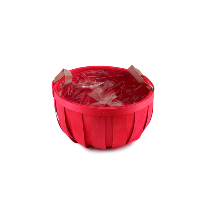 Woven Barrel Bowl Red (20x11cmH)