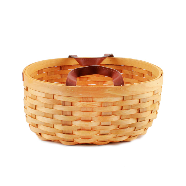 Nordic Stripe Woven Oval Basket Natural (34x29.5x12cmH)