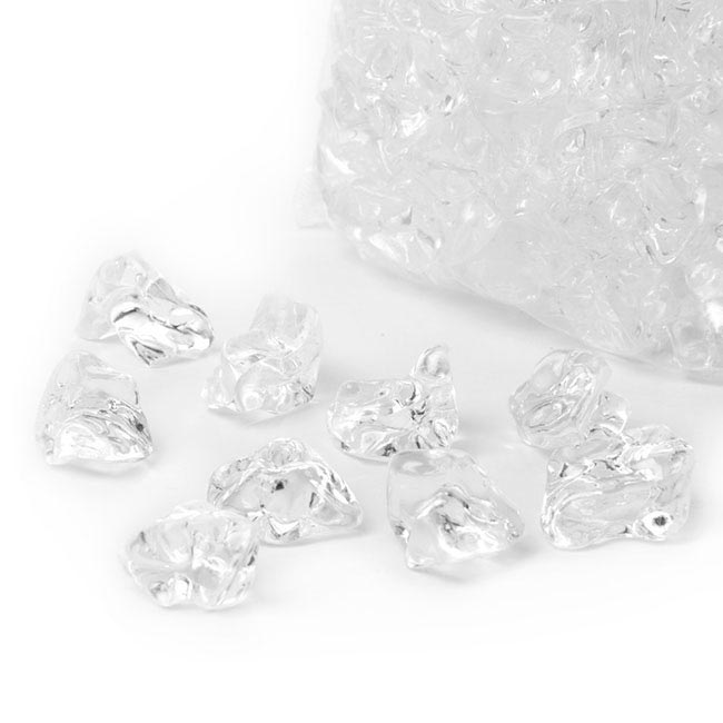 Acrylic ICE Crystal Scatters 18mm Clear Bright (340g Bag)