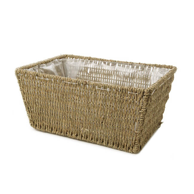 Seagrass Tray Rectangle Natural (33x25x16cmH)