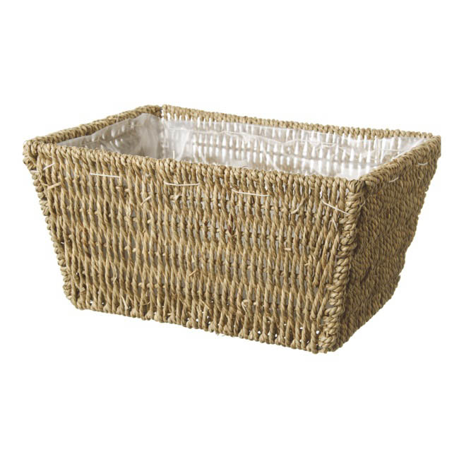 Seagrass Tray Rectangle Natural (28x20x14cmH)