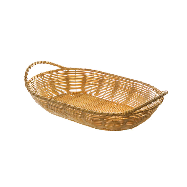 Artificial Rattan Tray Oval Natural (29.5X18.5X6cm)
