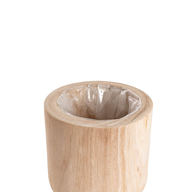 Wooden Cylinder Pot Natural (16cmx16cmH)