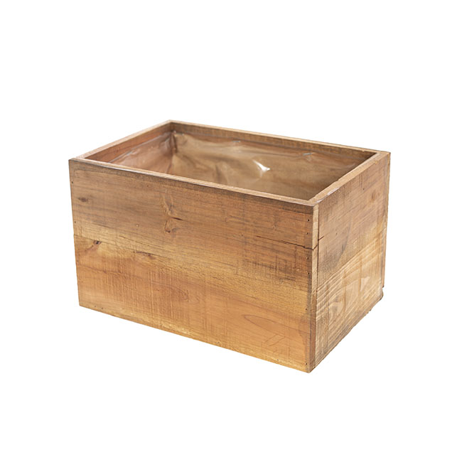 Organic Reclaimed Wooden Pot Planter With Stand 30x23x56cmH