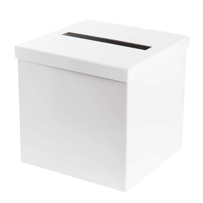 Flat Pack Wishing Well Card Box White (305x305x300mmH)