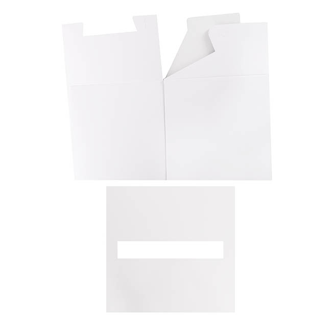 Flat Pack Wishing Well Card Box White (305x305x300mmH)