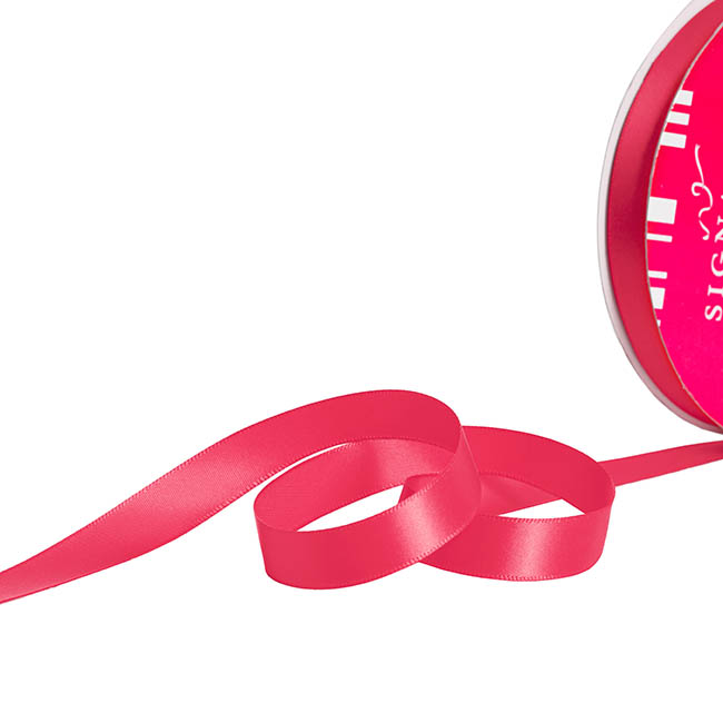 Bulk Ribbon Single Face Satin Hot Pink (15mmx50m)