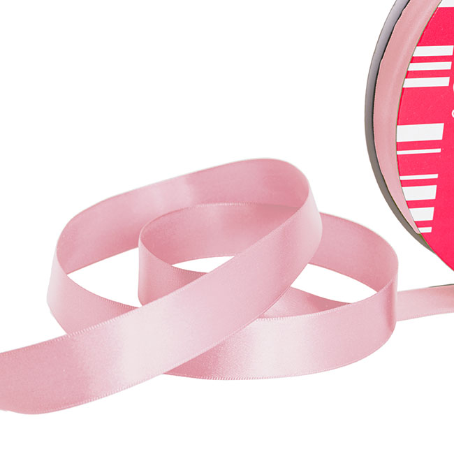 Jumbo Bulk Ribbon Single Face Satin Dust Pink (25mmx100m)
