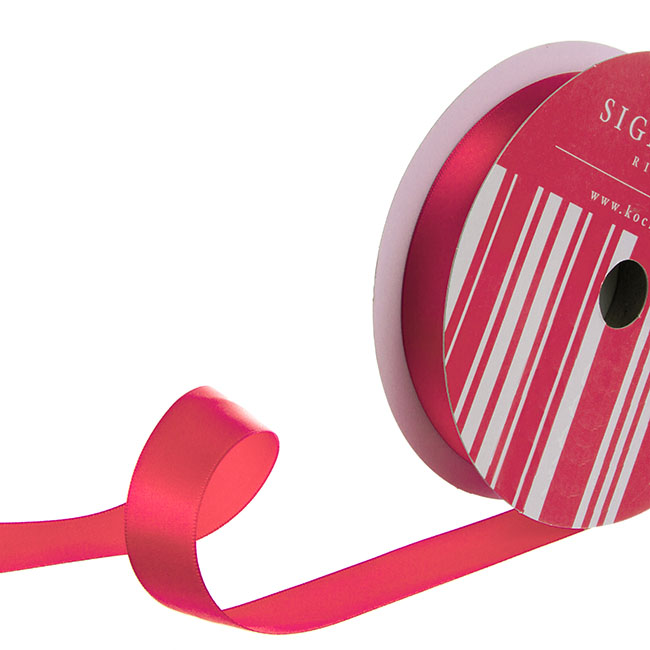 Bulk Ribbon Single Face Satin Hot Pink (25mmx50m)