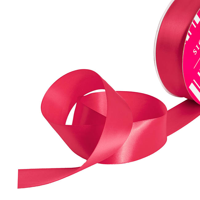Bulk Ribbon Single Face Satin Hot Pink (38mmx50m)