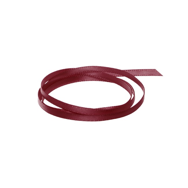 Ribbon Satin Deluxe Double Faced Burgundy (3mmx50m)