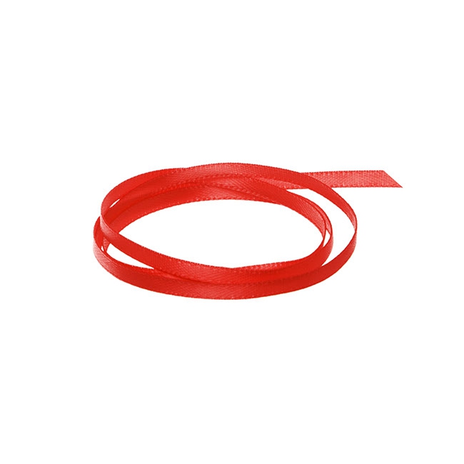 Ribbon Satin Deluxe Double Faced Red (3mmx50m)