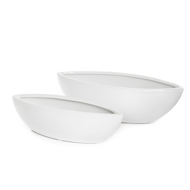Ceramic Bondi Bowl Boat White (34x13.5x10cmH) Set 2