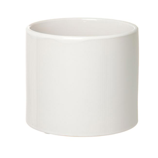 Ceramic Bondi Cylinder (15Dx13cmH) Single White